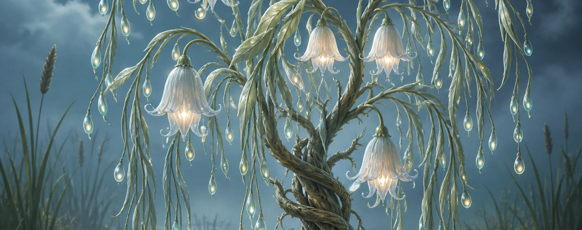 Fantasy plant examples generated by the Random Plant Generator